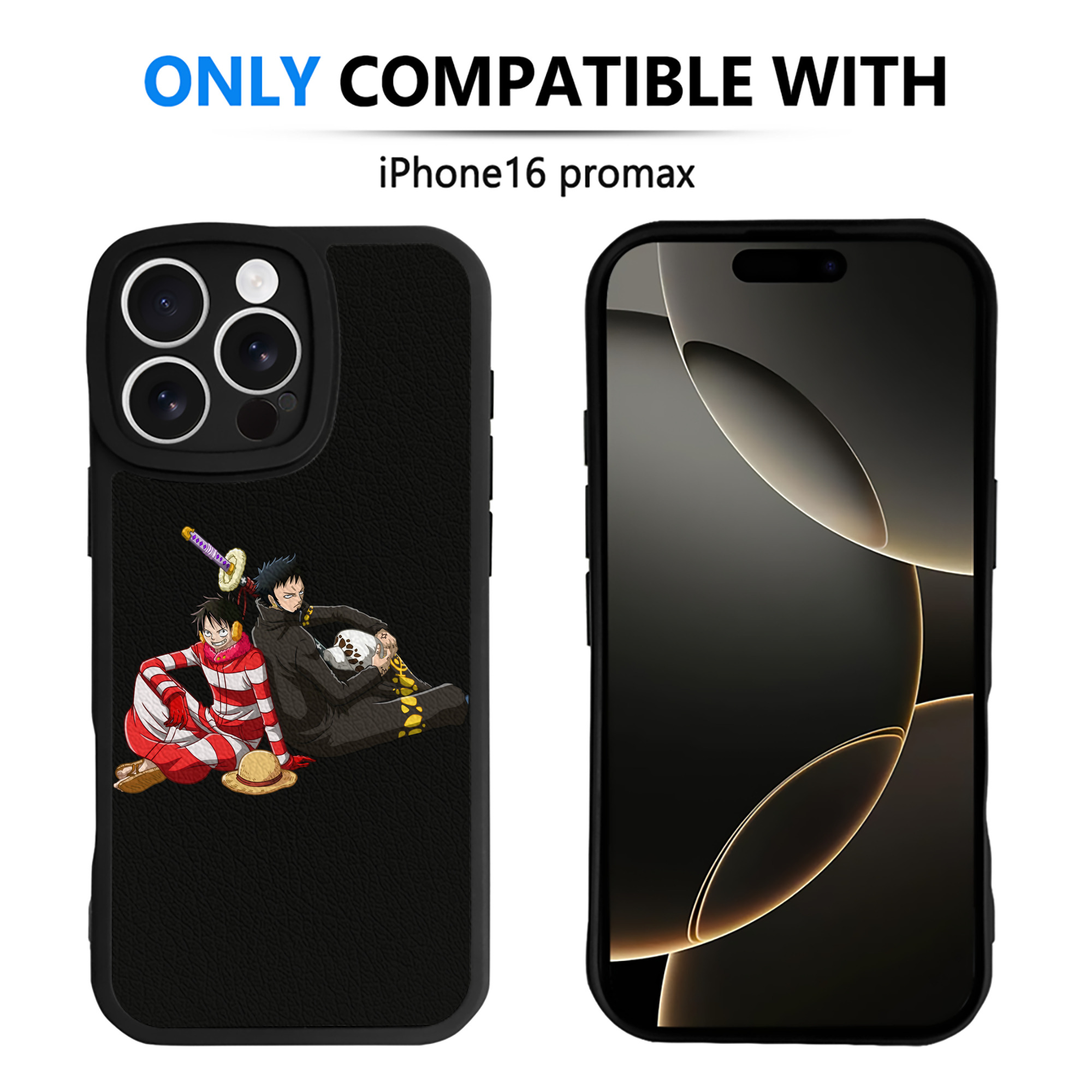 （画像用） ワンピース モンキー・D・ルフィ ONE PIECE Monkey D. Luffy 【iPhone 16シリーズ対応】シリコンスマホケース（レザー調） 材質：シリコン